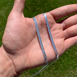 Flat Link Bracelet Chain 4mm 7” Men’s Women’s