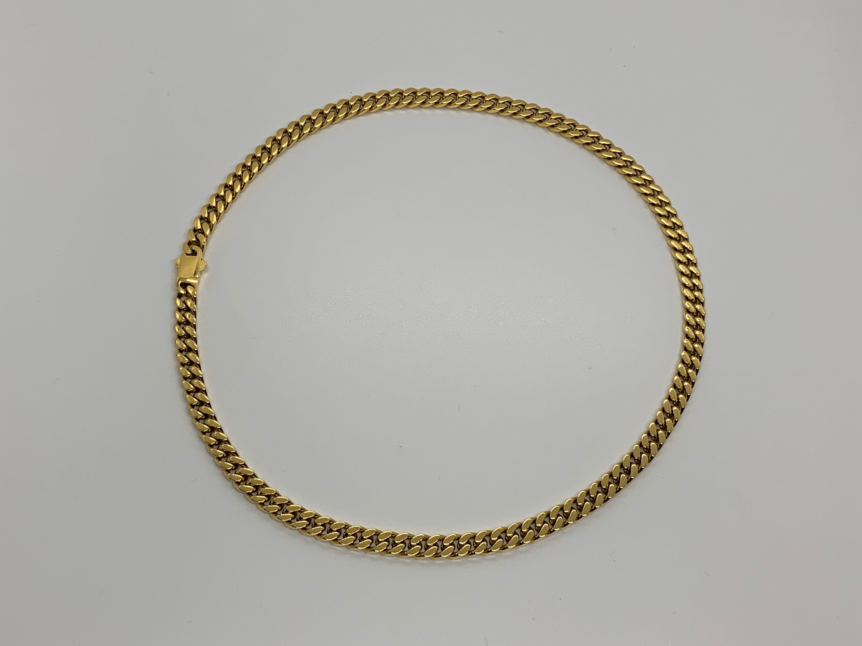 Wholesale Men Hip Hop Gold Chains Necklaces 3mm Miami Cuban Link Chain Stainless Steel Plated 18k Gold 26 White Gold 3mm
