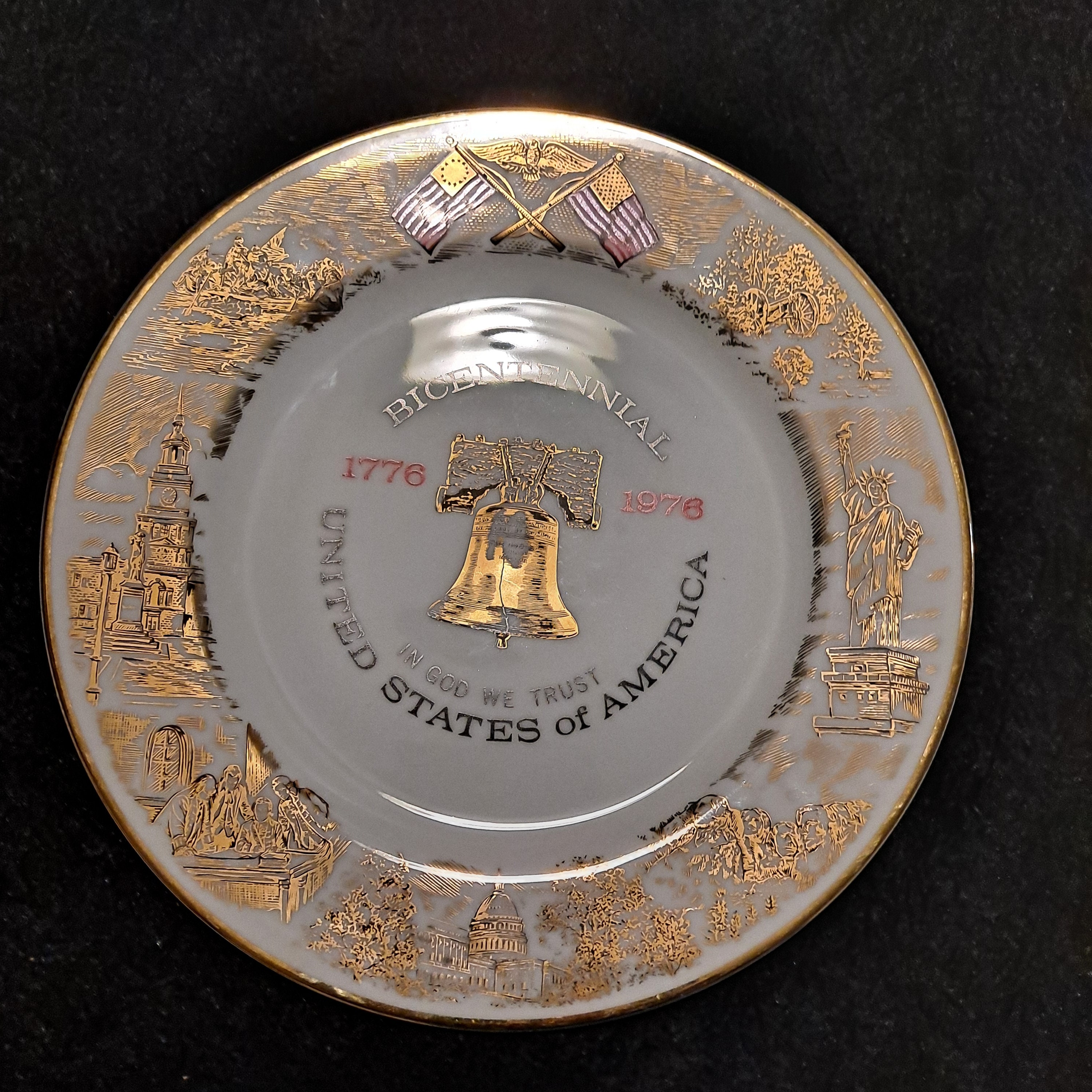 Viletta Fine China Vintage Bicentennial USA Plate 1976 Etsy Australia