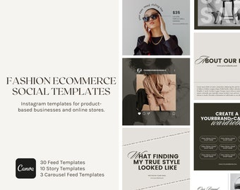 Fashion Instagram Templates: Neutral Ecommerce Design (Canva)