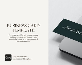 Modern Business Card Template: Elegant DIY Design (Digital Download)
