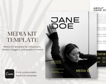 Minimalist Media Kit Template: Two-Page Canva Design (US Letter)