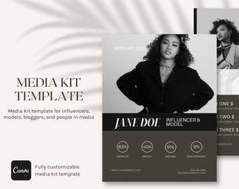 Minimalist Media Kit Template: Two-Page Canva Design