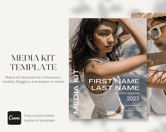 Minimalist Media Kit Template: Influencer & Blogger Press Kit (Canva)