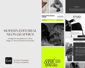 Fashion Brand Instagram Templates: Modern Editorial Graphics (Canva)