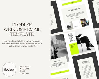Edgy Welcome Email FloDesk Template: Coaching Newsletter (Digital Download)