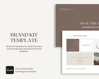 Minimalist Brand Kit Template: Neutral Canva Branding Deck (Digital Download)