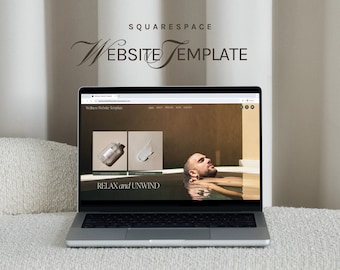 Wellness Website Template: Customizable Squarespace Design (7.1 Fluid Engine, Digital Download
