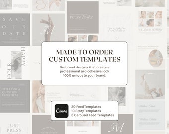 Custom Instagram Posts for Business Owners | Custom IG Templates | Made to Order | Social Media Template Pack | Personalized Canva Templates