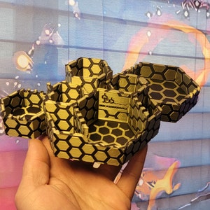 Honeycomb Dab Station Organizer. ( black and bronze )