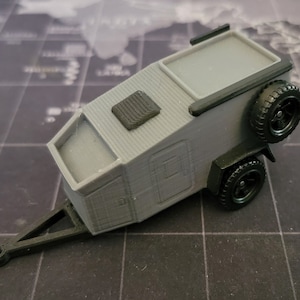 Custom Made Off Road Camper Teardrop Trailer Hot Wheels Boreas 3D Printed
