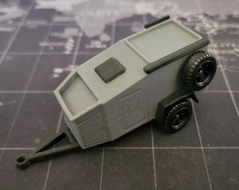 Custom Made Off Road Camper Teardrop Trailer Hot Wheels Boreas 3D Printed