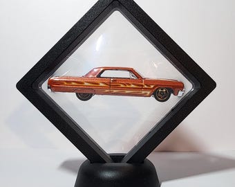 64 Chevy Impala Hot Wheels | Floating Display Case | 1/64 Classic Car Gift