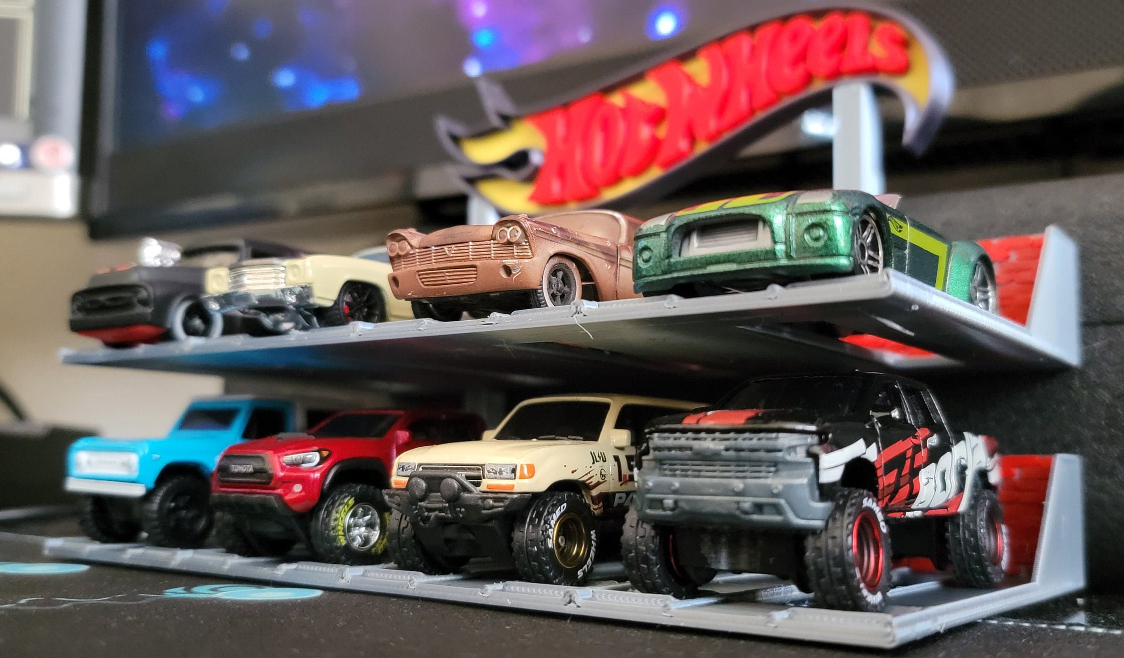 Custom Made Hot Wheels Display Rack 3D Printed Multi Material Limited ...