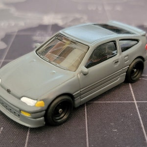 Custom Honda CRX Hot Wheels Real Riders Hand Painted Import Tuner