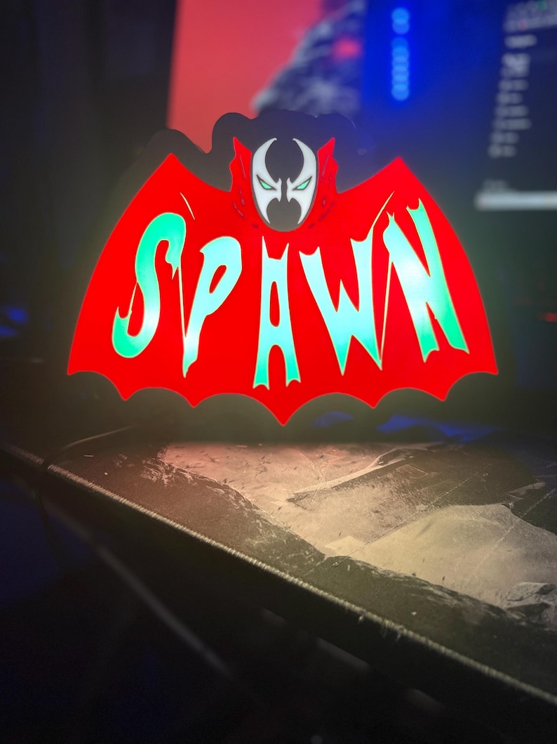 The Spawn Sign Fan Art Inspired 3D Printed Spawn Light Box - Etsy
