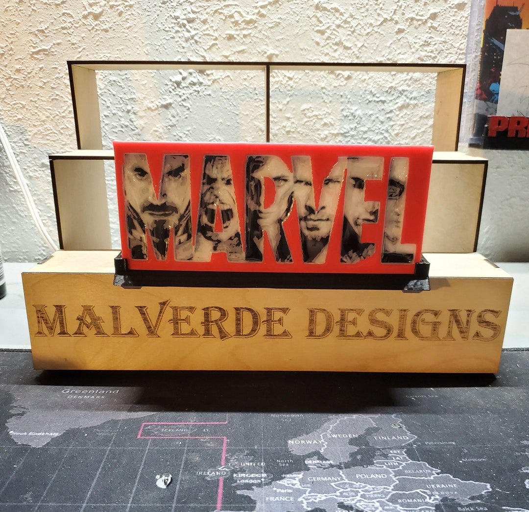 Marvel Stand Fan Art Inspired 3D Printed Marvel Comic Book Stand, Raw & Slab Display ...
