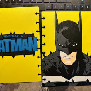 Absolute Batman  Inspired A5 Notebook Cover 3MF / Reusable Binder Cover / Disc Bound Planner Cover | Printable Notebook | Digital Download