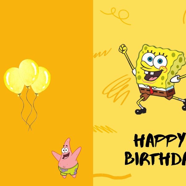 Spongebob Birthday - Etsy