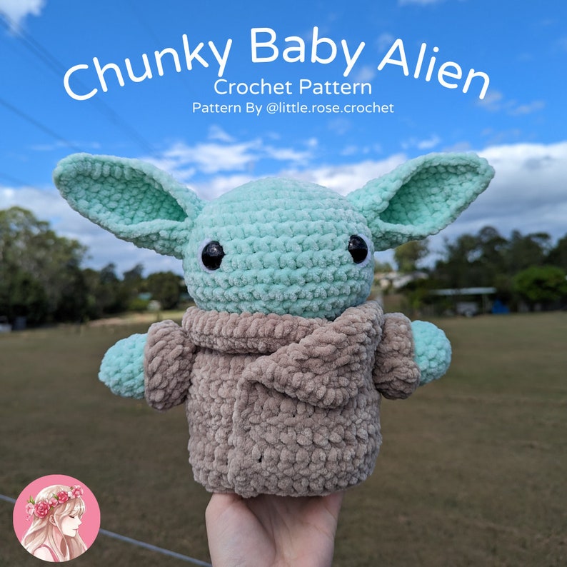 Chunky Baby Alien Crochet Amigurumi Pattern image 1