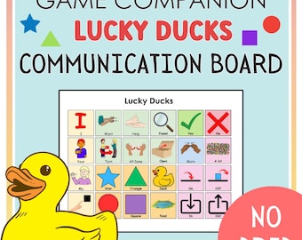 Lucky Ducks, AAC, Communication Board, Shark Bite Companion, Speech Therapy, SDC