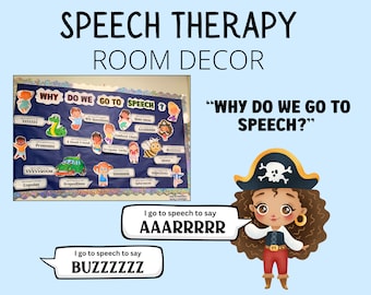 Speech Therapy Room Decor, Educational Bulletin Board