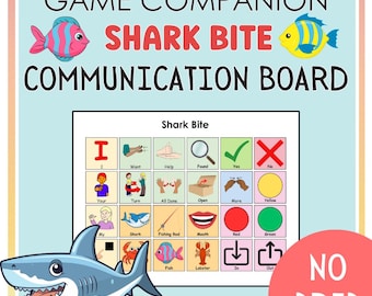 Shark Bite, AAC, Communication Board, Shark Bite Companion, Speech Therapy, SDC