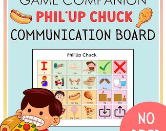 Phil'Up Chuck, AAC, Communication Board, Shark Bite Companion, Speech Therapy