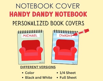 Handy Dandy Notebook, DIY Notebook Cover, Personalized Book Covers, Speech