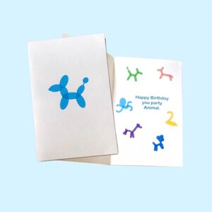 Carte d'anniversaire ballon animal