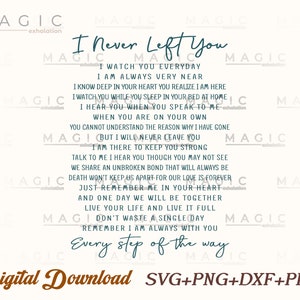 I Never Left You Poem Memorial SVG File Loss of Father - Etsy Ireland
