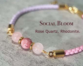 Rozenkwarts en aquamarijn kristal armband voor vrouwen, 18k gold filled of sterlingzilver, elastisch, geboortesteen van maart, sieraden cadeau voor haar - België