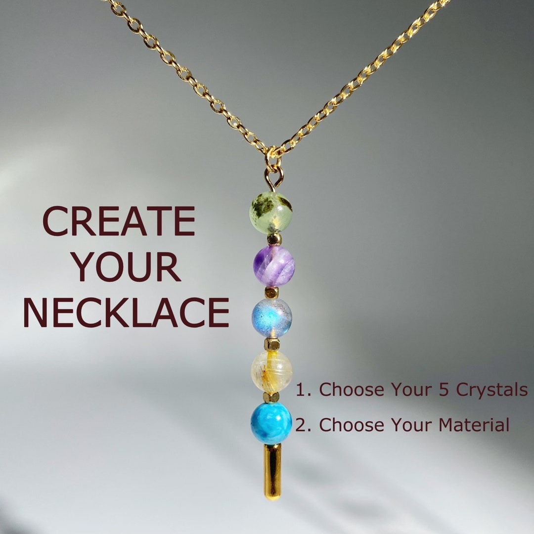 Design Your Necklace -custom Crystal Necklace, Dainty Pin With 6mm ...
