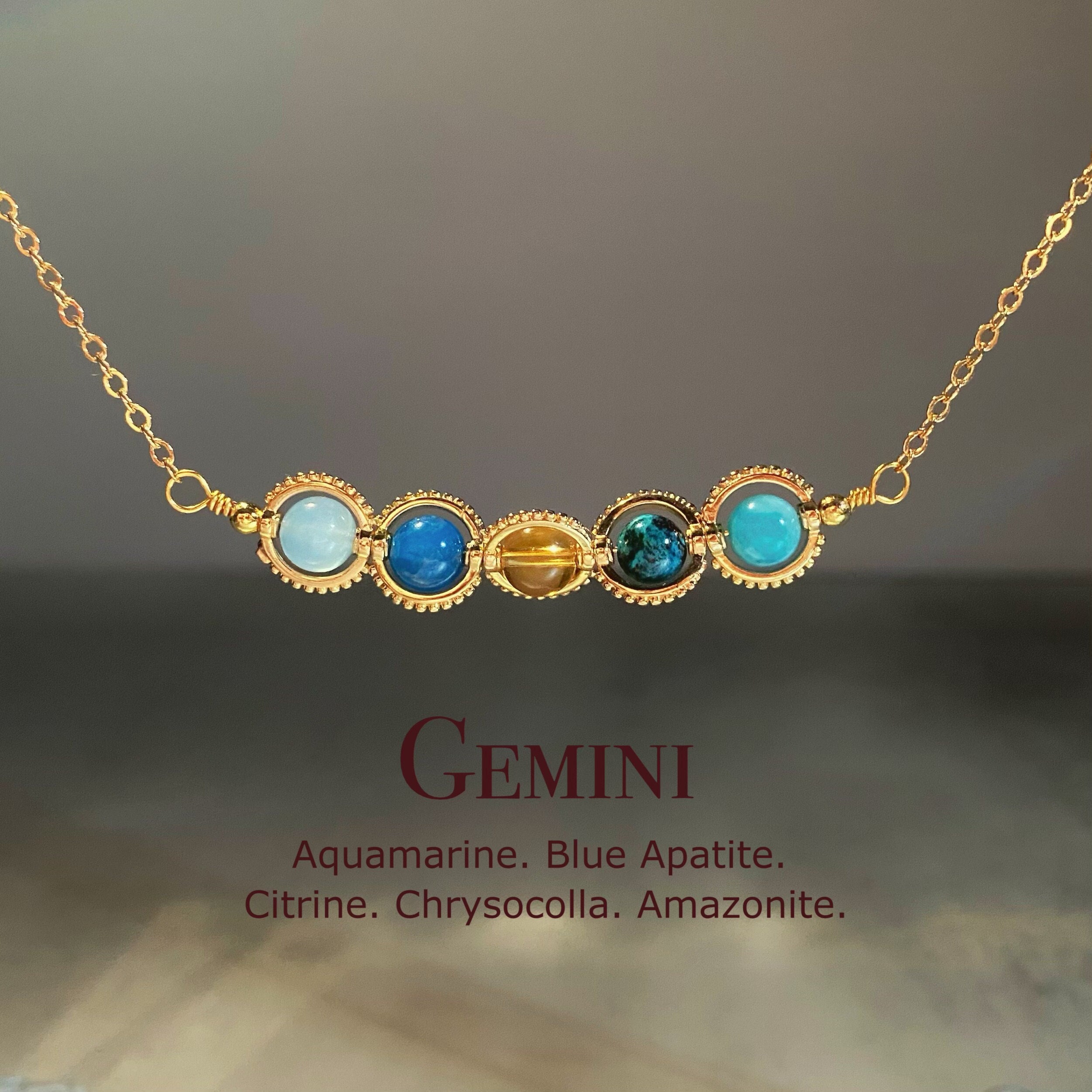 Gold Gemini Necklace - Etsy