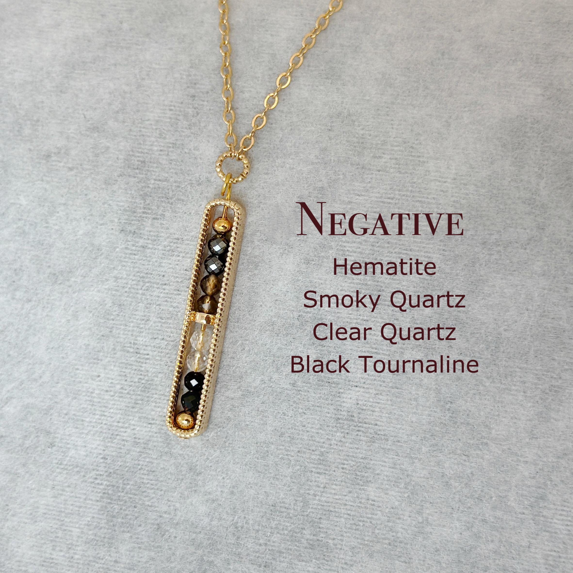 Dainty Protection and Balance Necklace, 3mm Crystal, Black Tourmaline, Clear Quartz, Smoky Quartz, Hematite, Gift For Her, Sister, Daughter