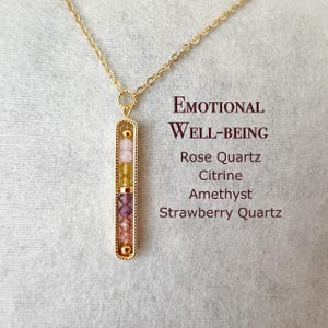 Dainty Balance Within Necklace, 3mm Crystal, Rose Quartz, Citrine, Amethyst, Strawberry Quartz, 3mm bead Necklace, Meditation Gift For Her