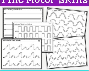 Tracing Practice Worksheets, Fine Motor Skills Practice, Pre-Writing Practice, Differentiated Tracing Within Guidelines, Pencil Control