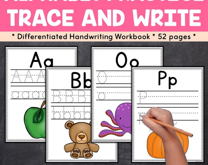 Alphabet Handwriting A-Z Letter Formation Practice Sheets Tasmania TAS ...