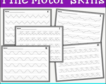 Tracing Practice Worksheets, Fine Motor Skills Practice, Pre-Writing Practice, Differentiated Tracing With Guidelines, Pencil Control