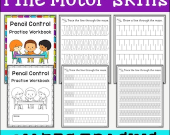 Tracing Practice Worksheets, Fine Motor Skills Practice, Pre-Writing Practice, Differentiated Mazes Practice Pages, Pencil Control for Kids