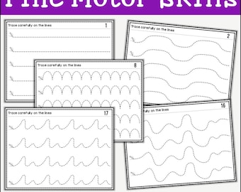 Tracing Practice Worksheets, Fine Motor Skills Practice, Pre-Writing Practice, Left to Right Progression Tracing Pages, Pencil Control