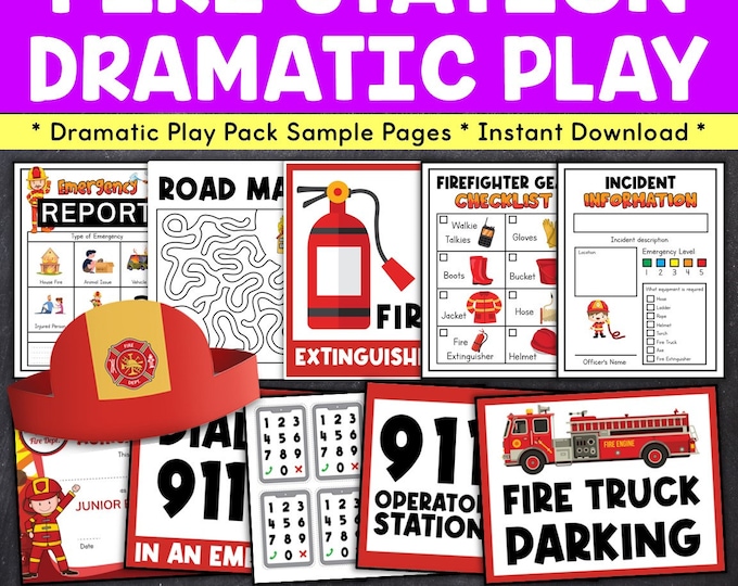 Fire Station Dramatic Play, Firefighter Pretend Play, Preschool Daycare ...