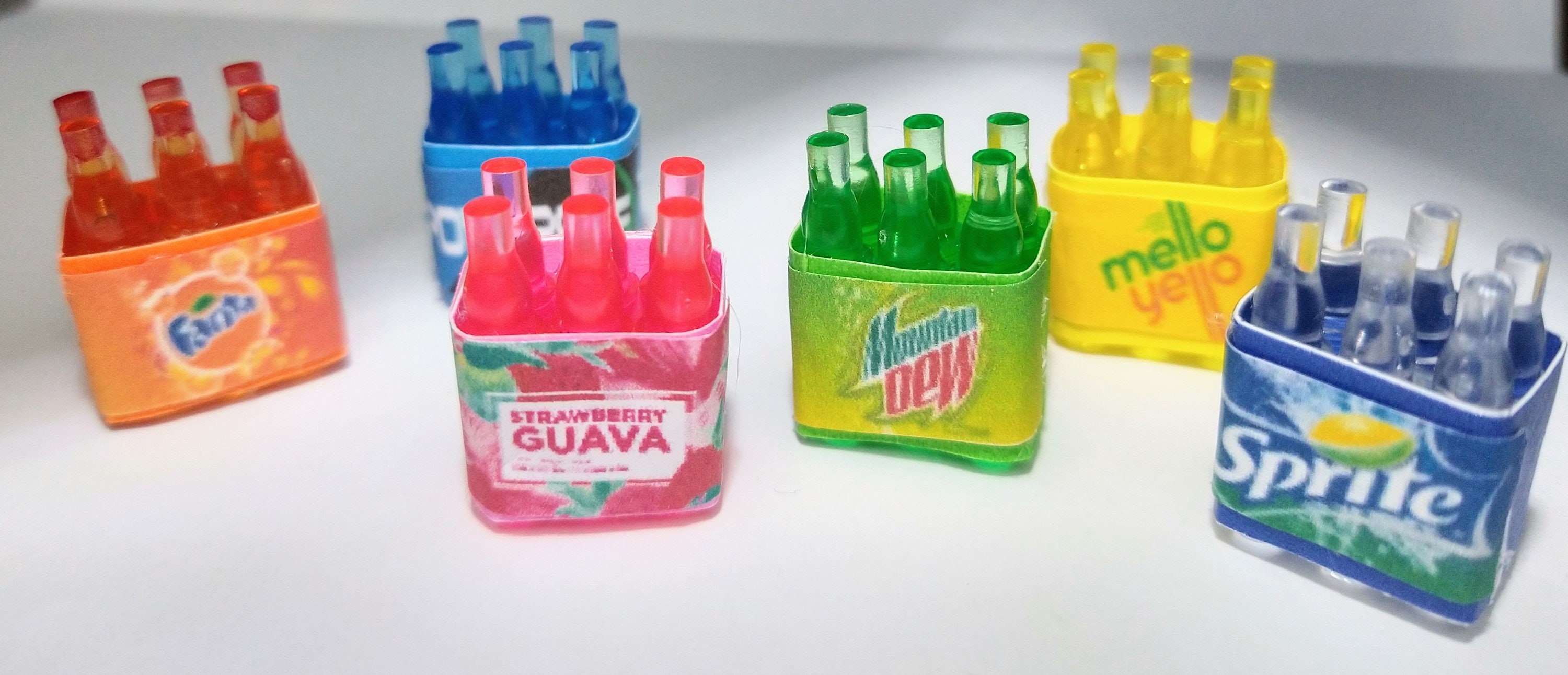 1 random miniature case of soda juice fits 1 12 scale etsy