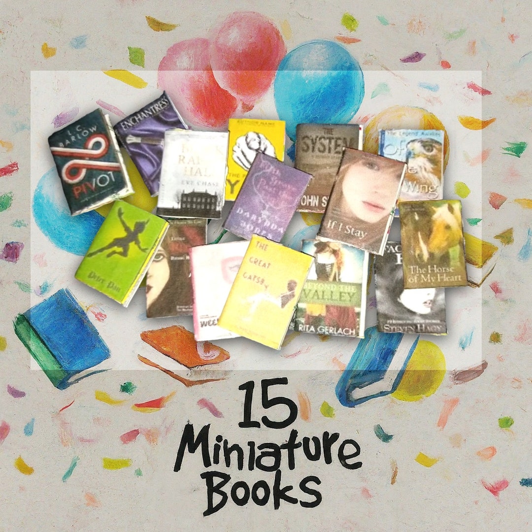 15 RANDOM MINIATURE BOOKS for Your Miniature Bookshelves ! (books Do ...