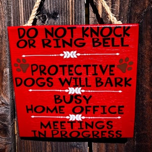 Do not knock or ring bell. Protective dogs will bark. Busy home office. Meetings in progress.