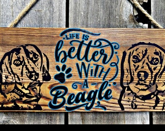 Life is better - Custom Dog Sign