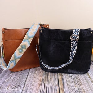 Small Crossbody Bag with Guitar Strap - Bagnclutches