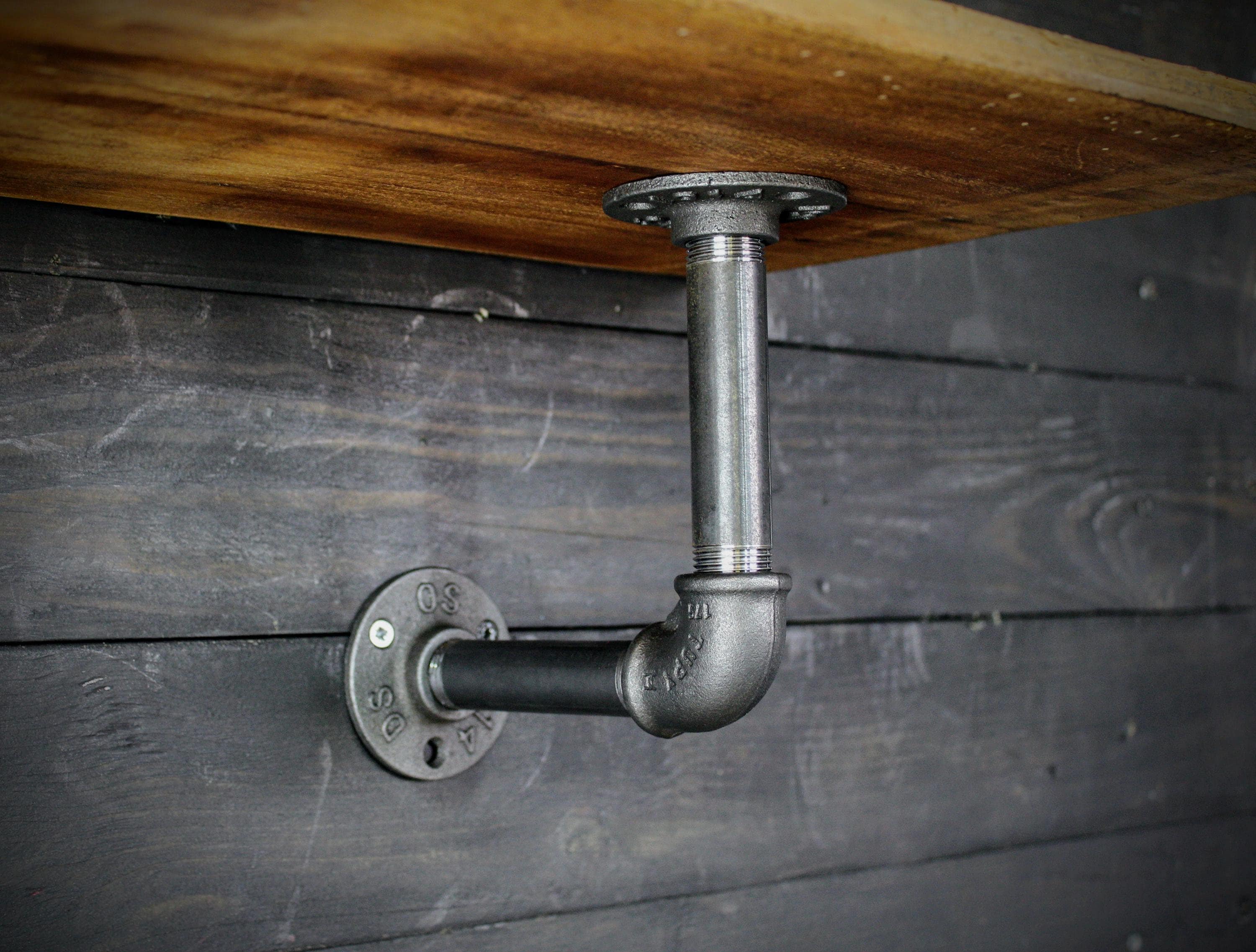 MLOQI 6 Pezzi Staffa Per Mensola Pesanti Supporti Appesa Muro, Tipo L Staffe Per Mensole A Parete, Scaffali A Parete Impieghi Gravosi Con Viti Per