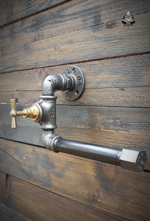 Porte-papier Toilette Vintage S.A.P.T PARIS – Bois Et Métal – Style Usine Loft – Bon état