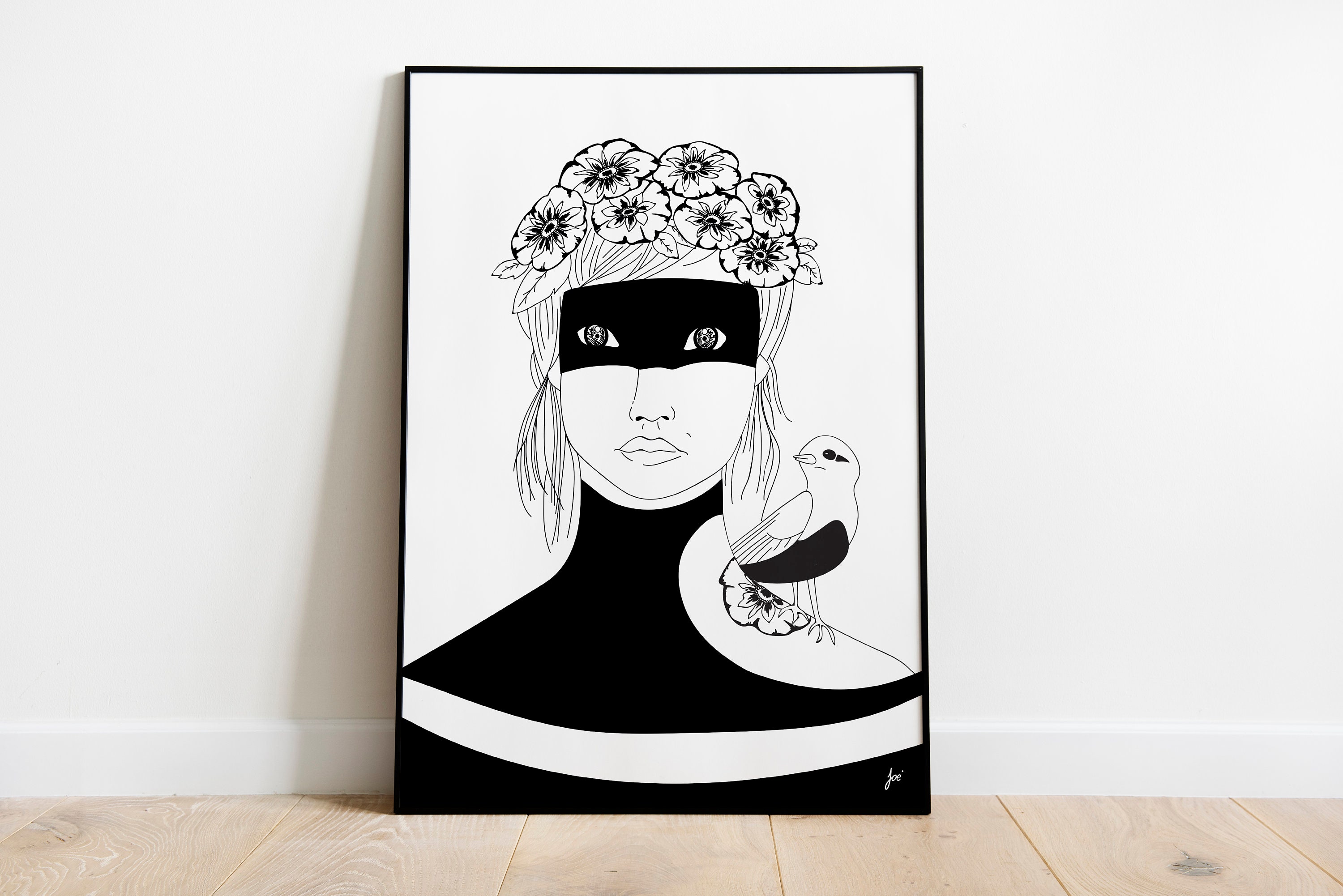 Affiche Femme Noir et Blanc - Collection Amazone 3 Par Color Ta Com